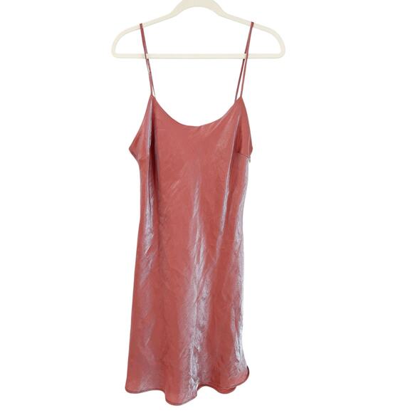 Forever 21 Womens Y2K Coquette Going Out Sateen Satin Mini Slip Dress Size L - Picture 1 of 8